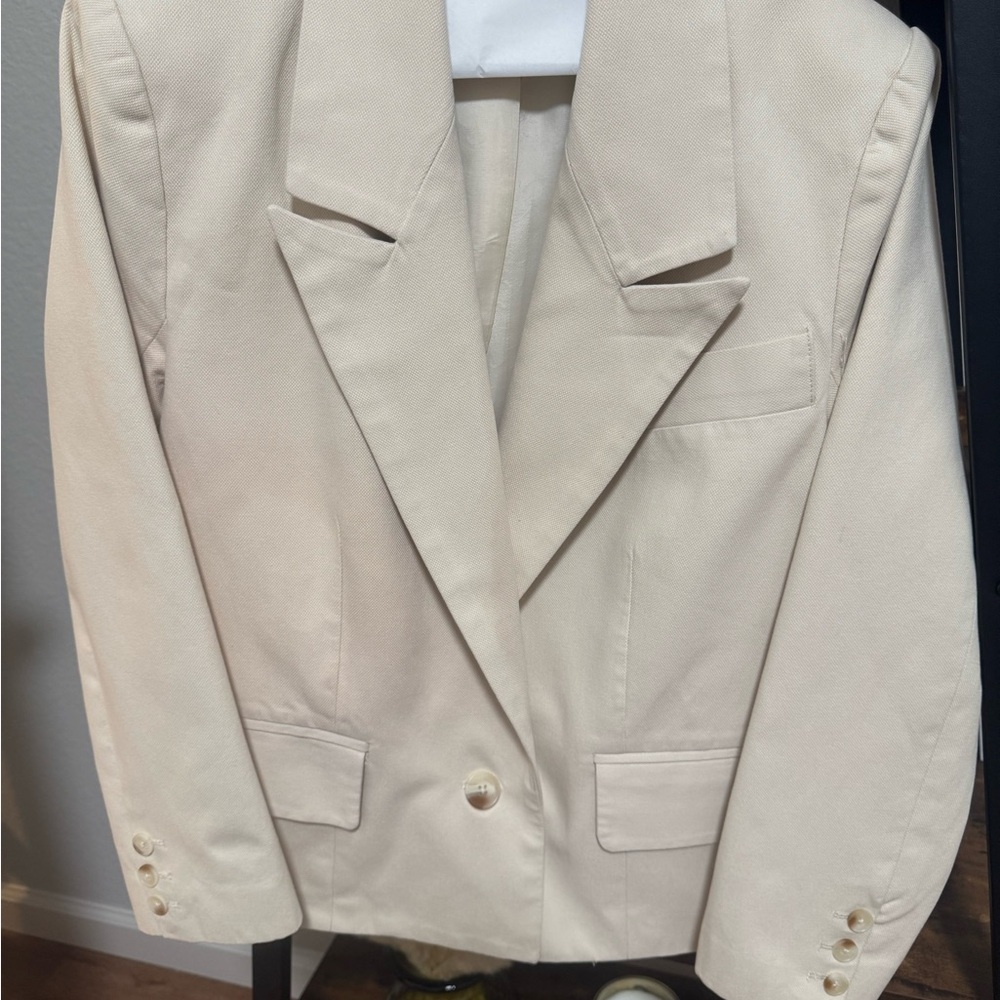 Oversized English Factory Cream Blazer